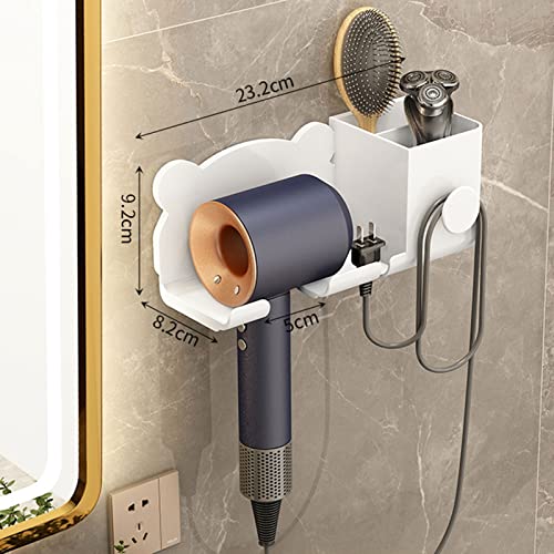 Aurgiarme Wall Hair Dryer Holder Dryer Toilet Dryer Stand Cartoon Hairdryer Blower Shelf Bathroom Access