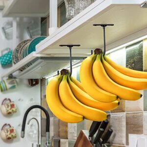 Aurgiarme Banana Holder Hook Keep Bananas Under Cabinet Hook Bananas Hanger for Kitchen Items Home Utensils Towel Storage