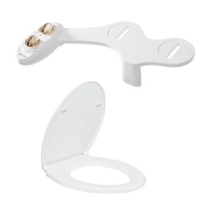 luxe bidet neo 120 gold and elongated toilet seat bundle