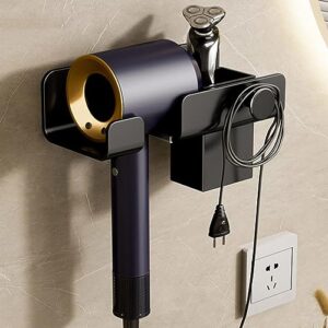 Aurgiarme Wall Hair Dryer Holder Aluminum Dryer Toilet Dryer Stand Cartoon Hairdryer Blower Shelf Bathroom