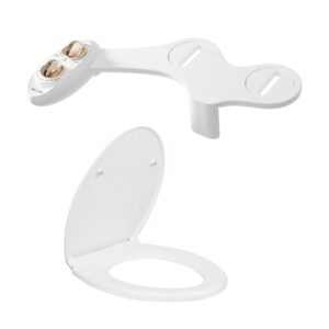 luxe bidet neo 185 gold and elongated toilet seat bundle