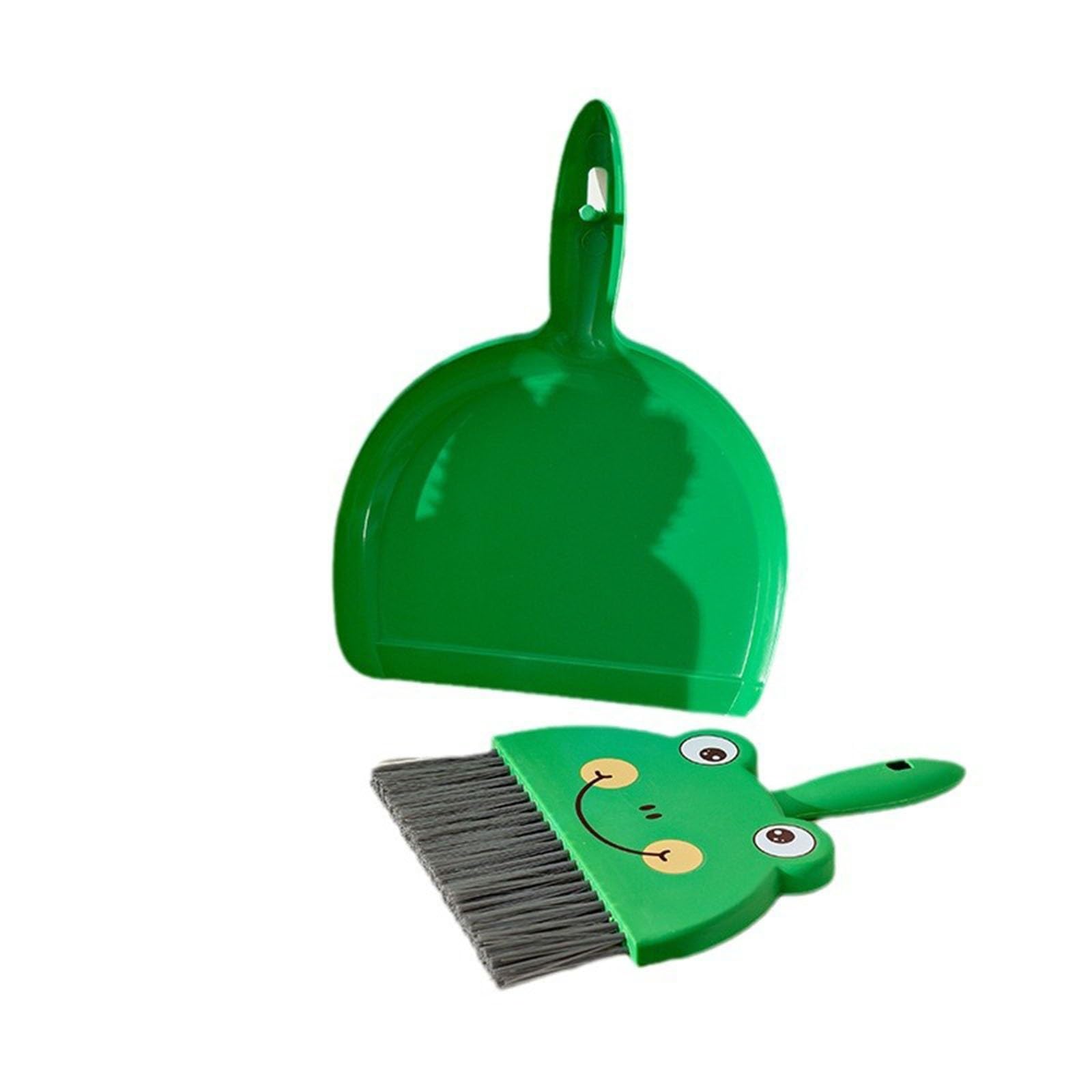 Broom with Dustpan Combo Set Frogs Besoms and Dustpan Set for Household Desktop Cleaning Desk Sweeping Garbage Shovel Pet Children's Mini Besoms Broom Set Dust Pan and Broom Set