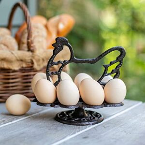 Aurgiarme Holder Dispenser Storage Rack Metal Storage Holder Display Rack for Kitchen Countertop 12 Eggs Holding Capacity