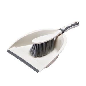 broom with dustpan combo set dustpan and brush set handheld dustpan and brush comfortable grip,brush and dustpan for sofa, tabletop, bedroom, 1 piece beige broom set dust pan and broom set small broom