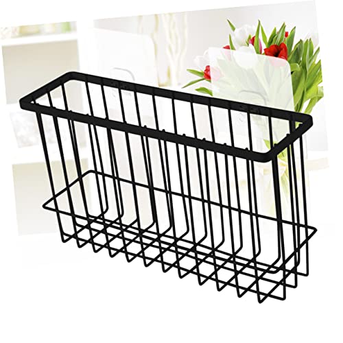 CORHAD Kitchen Storage Rack Counter Basket Shower Scrubby Door Plate Bathroom Organizer Faucet Adhesive Lids Kitchen Storage Shelf Rack Pickle Crock Stackable Hooks Wall Cabinet Black