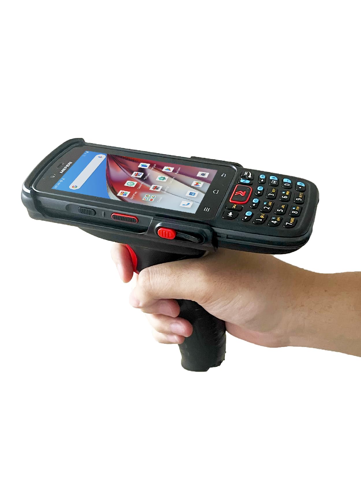 MEFERI ME40K Android 12 Barcode Scanner with Pistol Grip and Charging Cradle, Equip with Zebra SE4710 Scan Engine, PDA Mobile Computer Snapdragon Octa-core CPU, 1D/2D/QR, 4G BT WiFi GPS NFC, 5180mAh