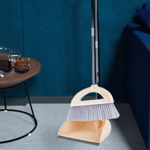 Broom with Dustpan Combo Set Sweeping Set Household Buckle Type Broom Dustpan Set Outdoor Broom Set Dust Pan and Broom Set Small Broom Dust Broom Standing Dustpan Cleaning Tool