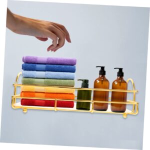 PRETYZOOM Daily Necessities Storage Rack White Serving Tray Gold Dresser Trinket Tray Bathroom Sundries Shelf Cupboard Shelf Perfume Bathtub Trays Dresser Tray Makeup Vanity Desk Alloy