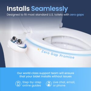 LUXE Bidet NEO 120 Gold and Elongated Toilet Seat Bundle