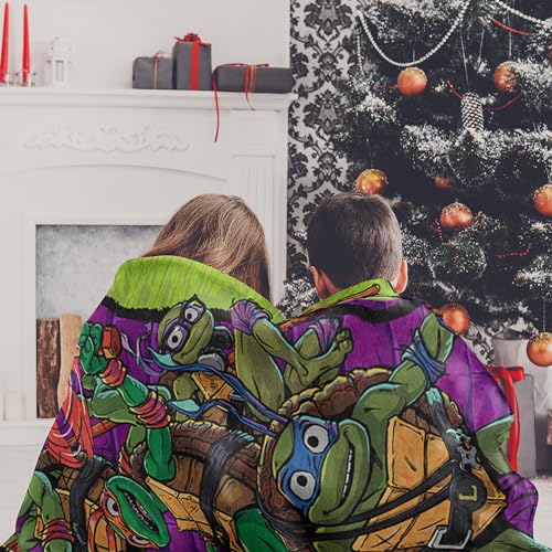 Northwest Teenage Mutant Ninja Turtles Silk Touch Sherpa Throw Blanket, 40" x 50", Turtle Terror