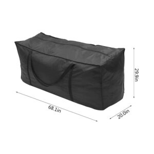 Txkrhwa Patio Cushion Storage Bag Outdoor Cushion Cover Patio Protective Bags Zippered with Handles Furniture Cover Waterproof Cover Storage Bag Black