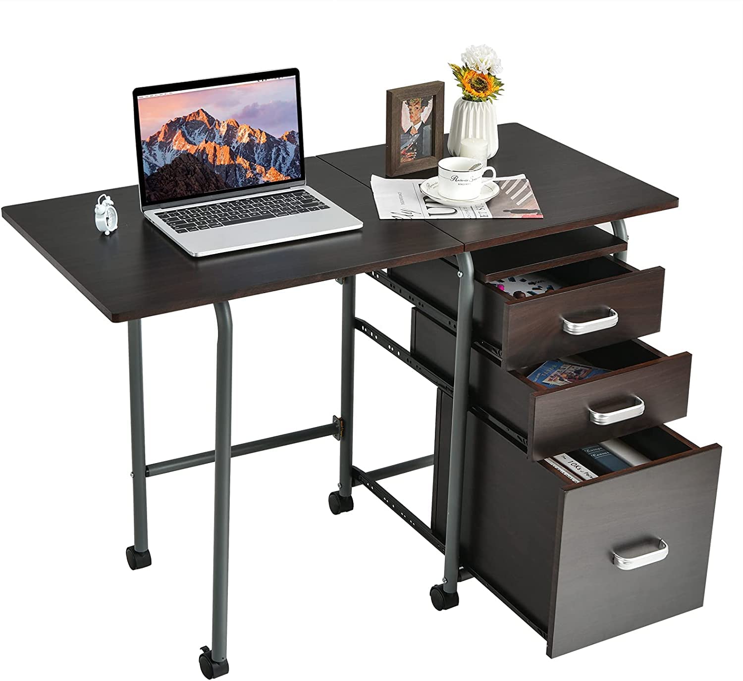 Computer Desk GR-66328BN-HW, Brown