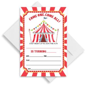 Carnival Circus Birthday Party Invitations Card For Kids, Carnival Circus Party, Circus Birthday Invitation. (061)Carnival Circus Birthday Party Invitations Card For Kids, Carnival Circus Party,