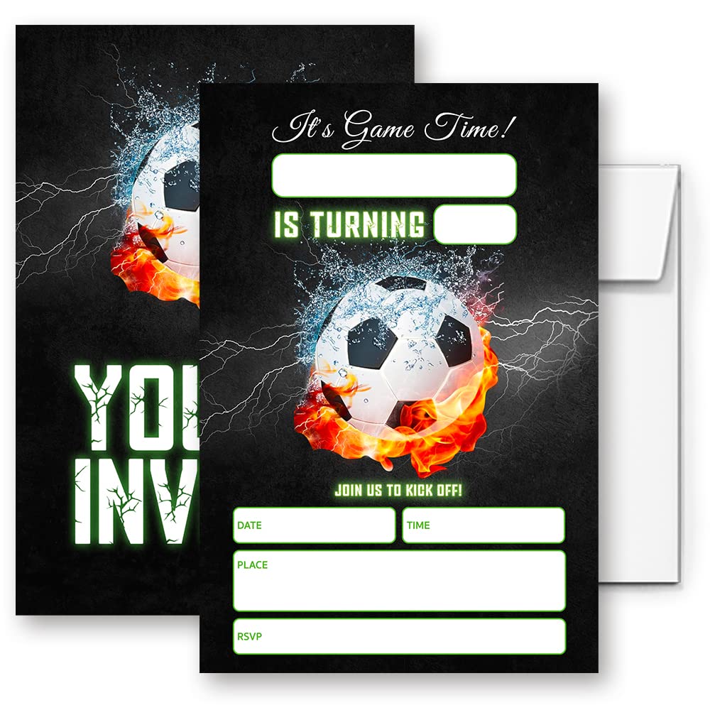 LoaHak Football Birthday Invitation, Soccer Birthday Invitation Digital, Football Birthday Party, Happy Birthday Party Invitations For Kids, Birthday Invitations. (043)