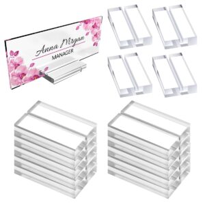 boyivi 10 pieces acrylic place card holders clear place acrylic stands name card wedding sign display for table numbers wedding photos office menu meeting