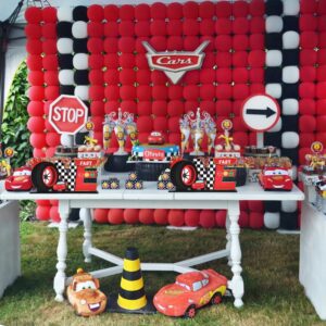 TONIFUL Race Car ONE Letter Sign Table Centerpieces Fast One Birthday Decorations for Boys,Cars 1st Birthday Decorations for One Year Old Birthday Favors Party Baby Shower Photo Booth Props(2 Set)