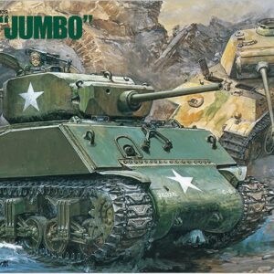 Tamiya 35139 1:35 US Sherman M4A3E2 Jumbo - Model Kit,Plastic Kit,Assembly Kit, Detailed Replica, Tank Kit