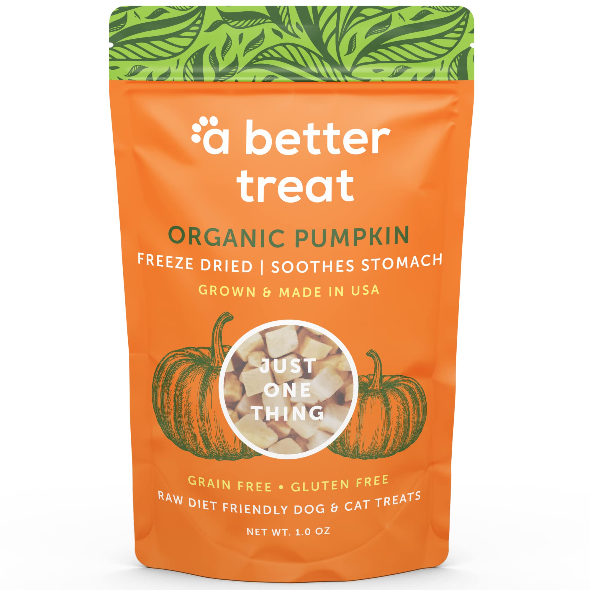 A Better Treat – Freeze Dried Organic Pumpkin Dog and Cat Treats, Organic, Single Ingredient | Natural, Healthy, Diabetic Friendly | Made in The USA