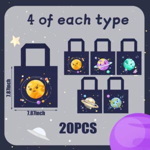 BANBALLON 20 PCS Outer Space Party Favor Bags Space Gift Bags Treat Gift Bags for Kids Galactic Solar System Birthday Party Outer Space Theme Party Baby Shower Goodie Bags Supplies (Space 01)