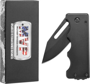 military gift shop versatile money clip pocket knife- 2.75 inch blade knife with clip for money-the perfect edc | disabled usmc vet owned small business