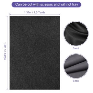 PATIKIL PU Faux Leather Fabric Nappa Grain 2 Yards Length 72"x54"x0.04" Soft Synthetic Leather Material Sheets 1.2mm Thick for Sofa Bags DIY Crafts, Black