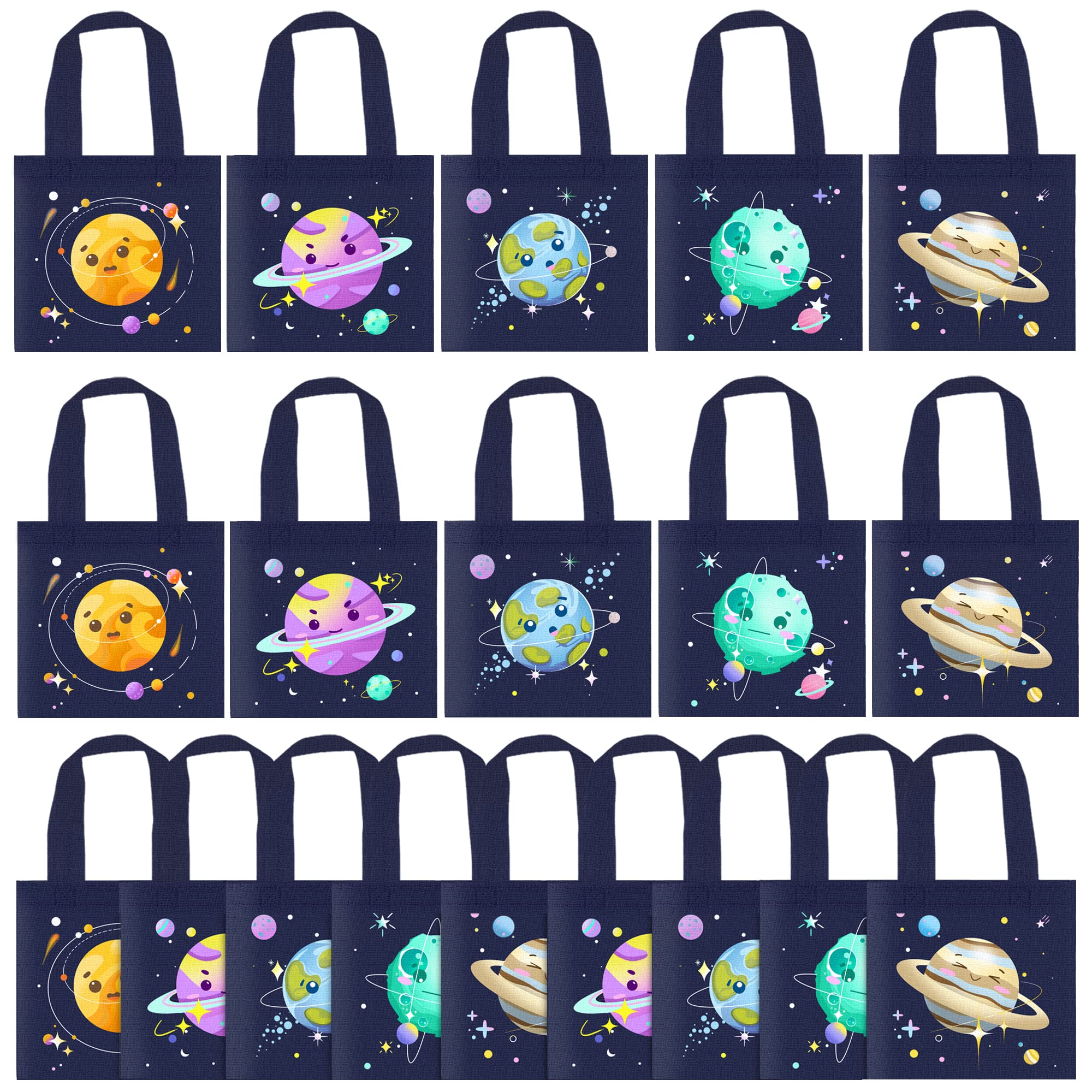 BANBALLON 20 PCS Outer Space Party Favor Bags Space Gift Bags Treat Gift Bags for Kids Galactic Solar System Birthday Party Outer Space Theme Party Baby Shower Goodie Bags Supplies (Space 01)