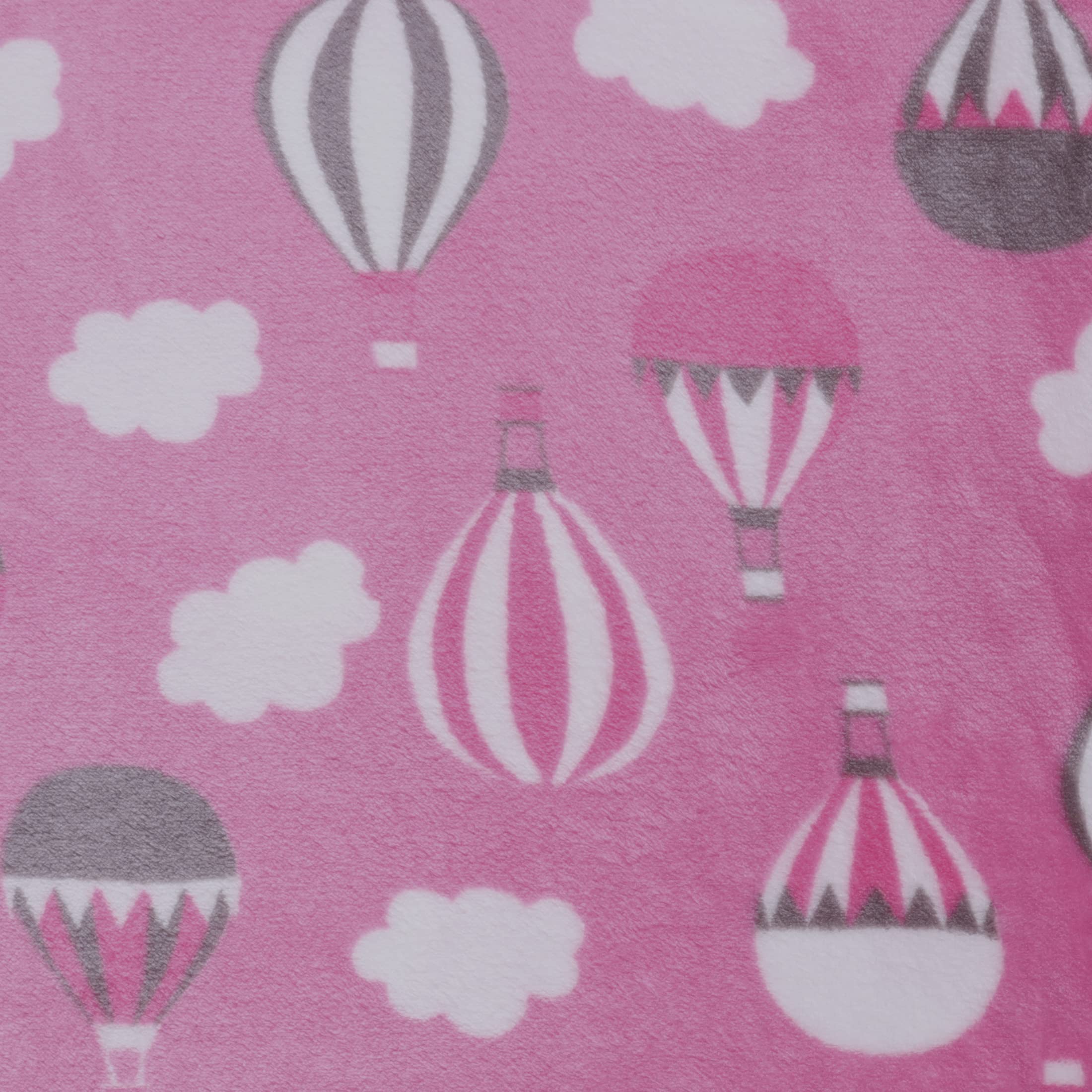 Mook Fabrics Fleece Flannel 2 Sided XU2017-FP-DP027 Balloon/Cloud, Pink Cut by The Yard