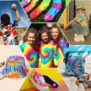 HTVRONT Tie Dye Kit - 40 Vibrant Colors Tye Dye Kit for Large Groups, Pre-Filled Bottles Tye dye for Kids, Permanent Tie Dye Kits for Adults Tyedyedye Party Supplies Tye dye Kit to Go(Just Add Water)