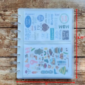 Disc Bound Sticker Storage and Photo Album with Double Sided 4x6 Pockets