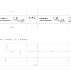 Genmitsu 4th Axis Rotary Module for 4040 and 3030 series CNC Machines with Planetary Geared Stepper Motor, 4 Jaw Chuck, Clamped Range 10-200mm