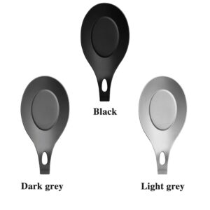 3 PCS Spoon Rest for Stove Top, Heat Resistant Flexible Silicone Kitchen Utensil Rest Ladle Spoon Holder for Stove Top – for Cooking Spatula, Ladle, Brush(Black, Dark Grey, Light Grey)