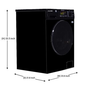 Conserv 15 lbs Compact Combo Sani Washer Vented/Ventless Dryer with Pet Cycle (Black)