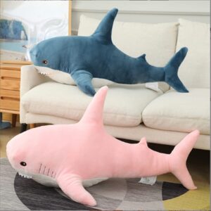 OPHRBU Stuffed Animal Shark Plush,Giant Shark Plush Pillow Soft Toy,Plush Large Shark Toys for Home Decoration Kids Gift (Pink,24 inches)