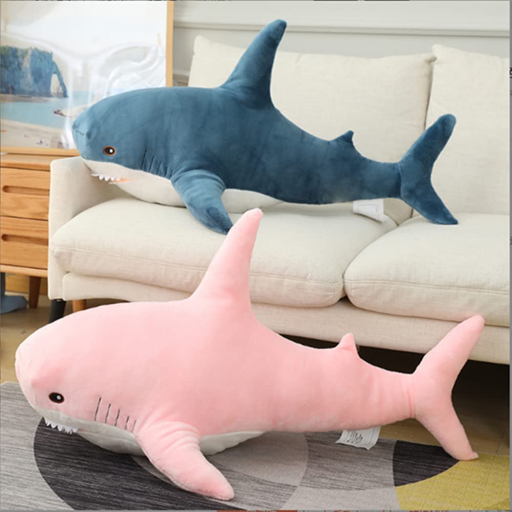 OPHRBU Stuffed Animal Shark Plush,Giant Shark Plush Pillow Soft Toy,Plush Large Shark Toys for Home Decoration Kids Gift (Pink,24 inches)