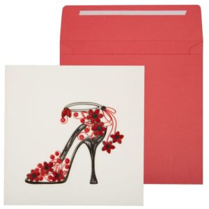 niquea.d, fashion shoe quilling birthday card