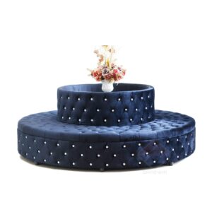 solidleaf large diamond round tufted sofa with circle settee for hotel lobby waiting room club restaurant coffee salon (60)