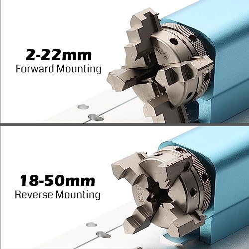 Genmitsu 4th Axis Rotary Module for 4040 and 3030 series CNC Machines with Planetary Geared Stepper Motor, 4 Jaw Chuck, Clamped Range 10-200mm