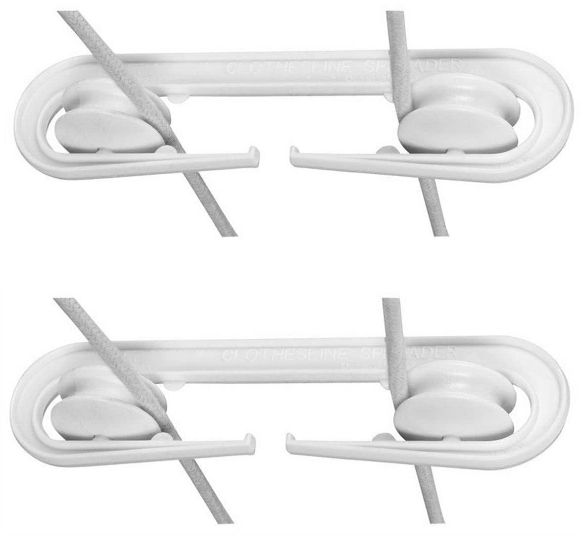 Dependable Industries Inc. Essentials Laundry Clothesline Kit 100ft Cotton Line, 2 Rustproof Pulleys, and 2 Spreaders White