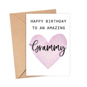 TunlaStore Happy Birthday To An Amazing Grammy Card - Cute Birthday Card For Grammy - Greeting Card - Amazing Grammy Card - Grammy Birthday Gift - Best Grammy Birthday Card - Gift Idea Happy Birthday