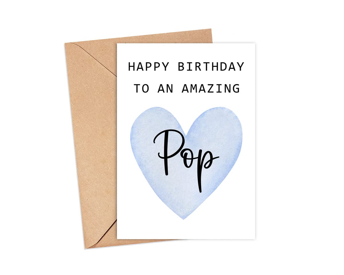 TunlaStore Happy Birthday To An Amazing Pop Card - Cute Birthday Card For Pop - Greeting Card - Amazing Pop Card - Pop Birthday Gift - Best Pop Birthday Card - Gift Idea Happy Birthday