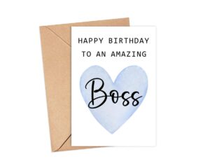 tunlastore happy birthday to an amazing boss card - cute birthday card for boss - greeting card - amazing boss card - boss birthday gift - best boss birthday card - gift idea happy birthday