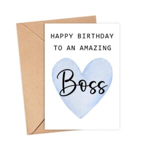 TunlaStore Happy Birthday To An Amazing Boss Card - Cute Birthday Card For Boss - Greeting Card - Amazing Boss Card - Boss Birthday Gift - Best Boss Birthday Card - Gift Idea Happy Birthday