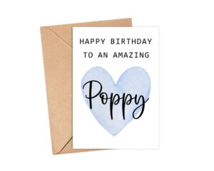 tunlastore happy birthday to an amazing poppy card - cute birthday card for poppy - greeting card - amazing poppy card - poppy birthday gift - best poppy birthday card - gift idea happy birthday