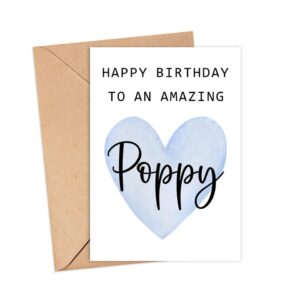 TunlaStore Happy Birthday To An Amazing Poppy Card - Cute Birthday Card For Poppy - Greeting Card - Amazing Poppy Card - Poppy Birthday Gift - Best Poppy Birthday Card - Gift Idea Happy Birthday