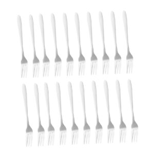 okumeyr mini forks stainless steel forks sandwich picks 3-tine fork afternoon tea forks salad fork fruit fork three-tine fork cocktail tableware silver stainless steel fork