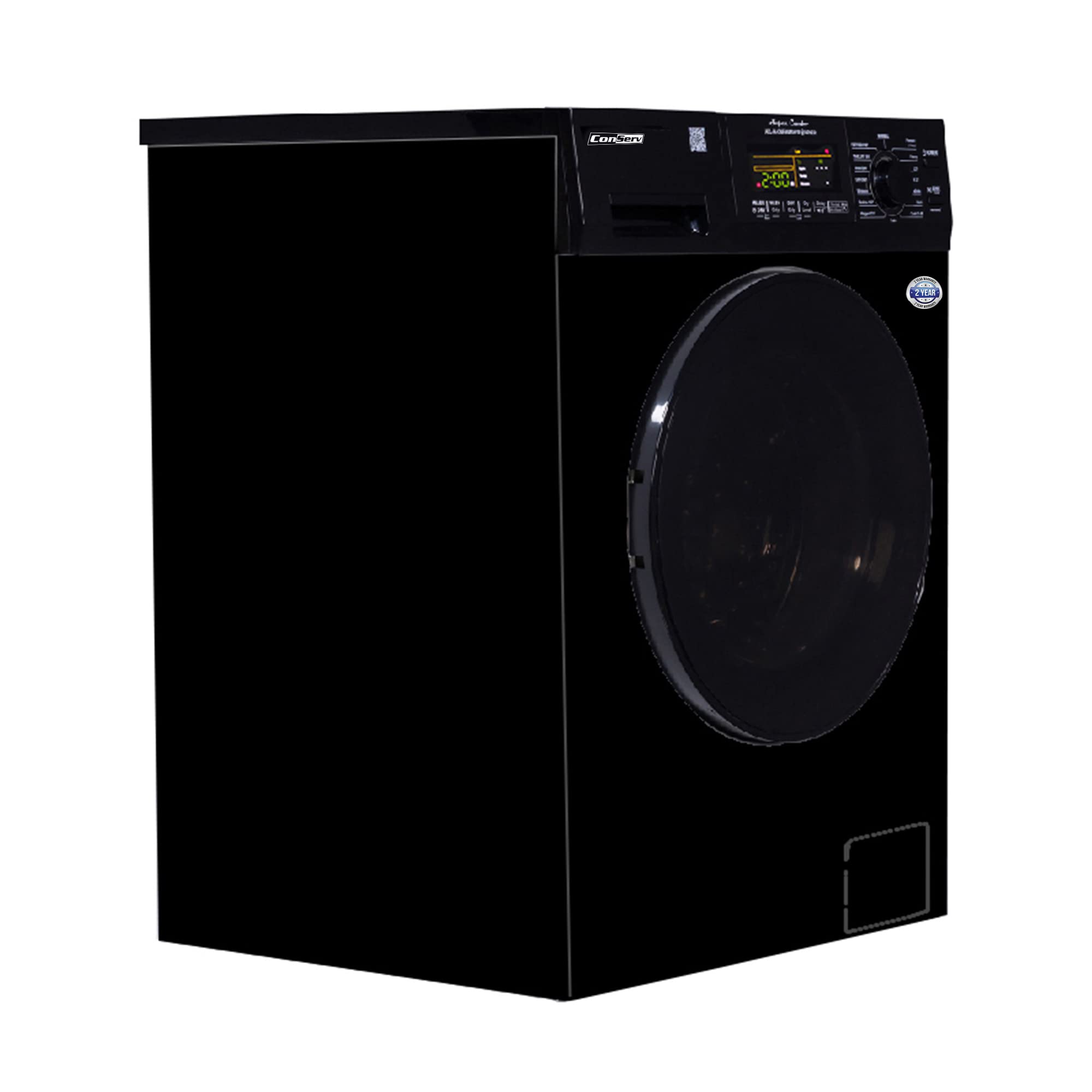 Conserv 15 lbs Compact Combo Sani Washer Vented/Ventless Dryer with Pet Cycle (Black)