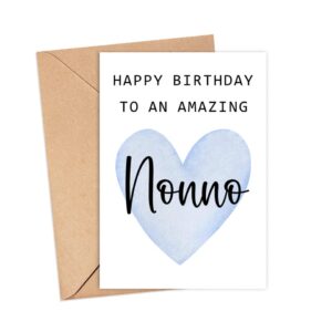 TunlaStore Happy Birthday To An Amazing Nonno Card - Cute Birthday Card For Nonno - Greeting Card - Amazing Nonno Card - Nonno Birthday Gift - Best Nonno Birthday Card - Gift Idea Happy Birthday