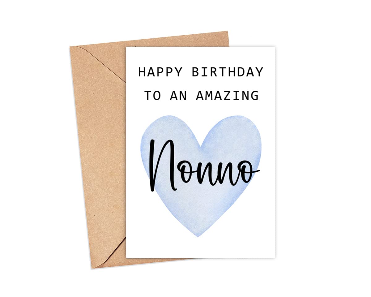 TunlaStore Happy Birthday To An Amazing Nonno Card - Cute Birthday Card For Nonno - Greeting Card - Amazing Nonno Card - Nonno Birthday Gift - Best Nonno Birthday Card - Gift Idea Happy Birthday