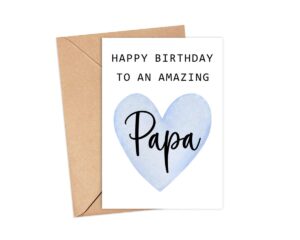 tunlastore happy birthday to an amazing papa card - cute birthday card for papa - greeting card - amazing papa card - papa birthday gift - best papa birthday card - gift idea happy birthday