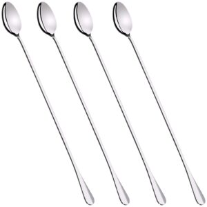 ice tea spoons long handle,archiking stainless steel 12inch iced teaspoon - ideal for cocktails, milkshakes, mothers, milk tea, and cold drinks